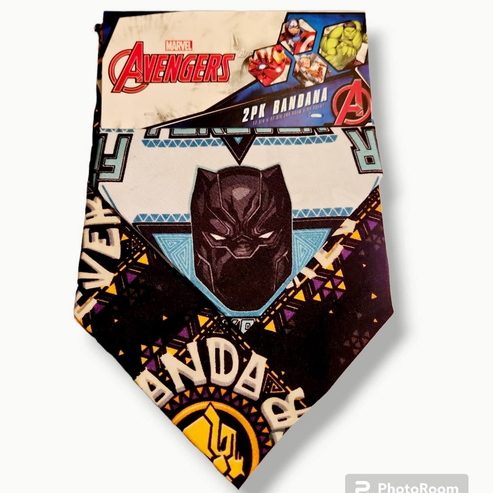 Marvel Avengers/Black Panther Bandana 2PK Set NWT